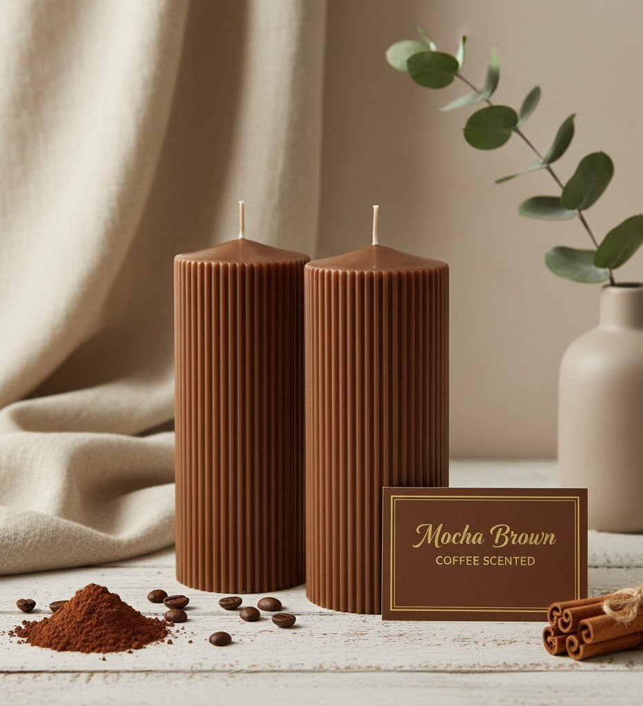 Earthnest Coffee Aura Pillar Candle (Pack of 2)