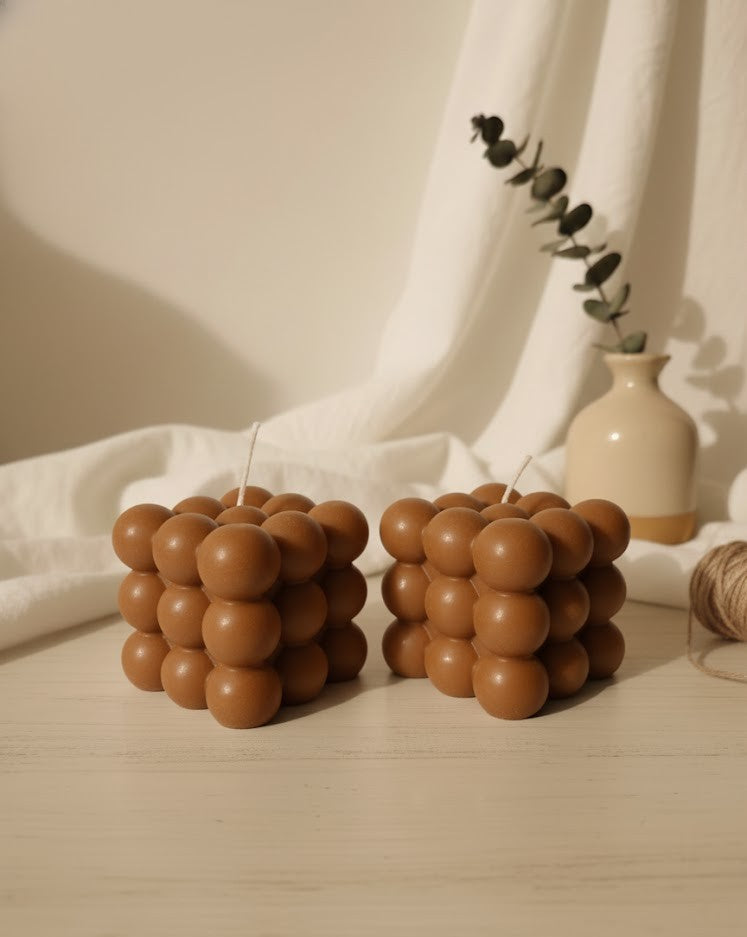 Earthnest Choco Bubble Cube Candle (Pack of 2)