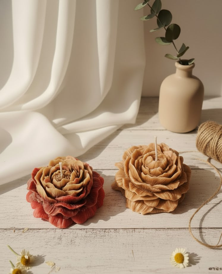 Earthnest Cocoa Rose Petal Candle (Pack of 2)