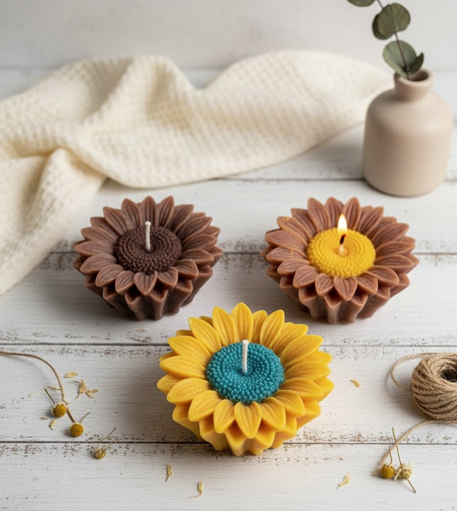 Earthnest Daisy Candle | Handcrafted Soy Wax | 4 Scents & 3 Pack Sizes