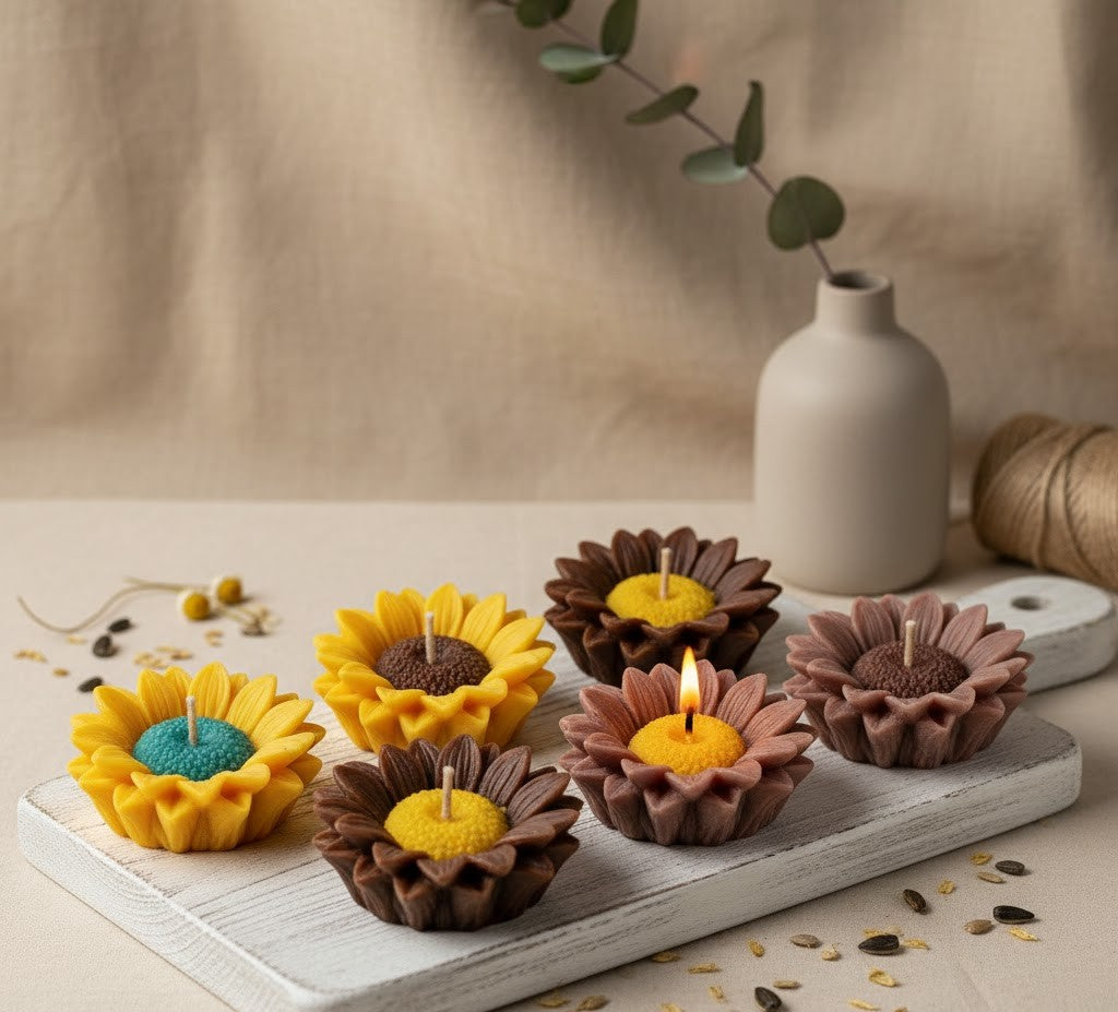 Earthnest Daisy Candle | Handcrafted Soy Wax | 4 Scents & 3 Pack Sizes