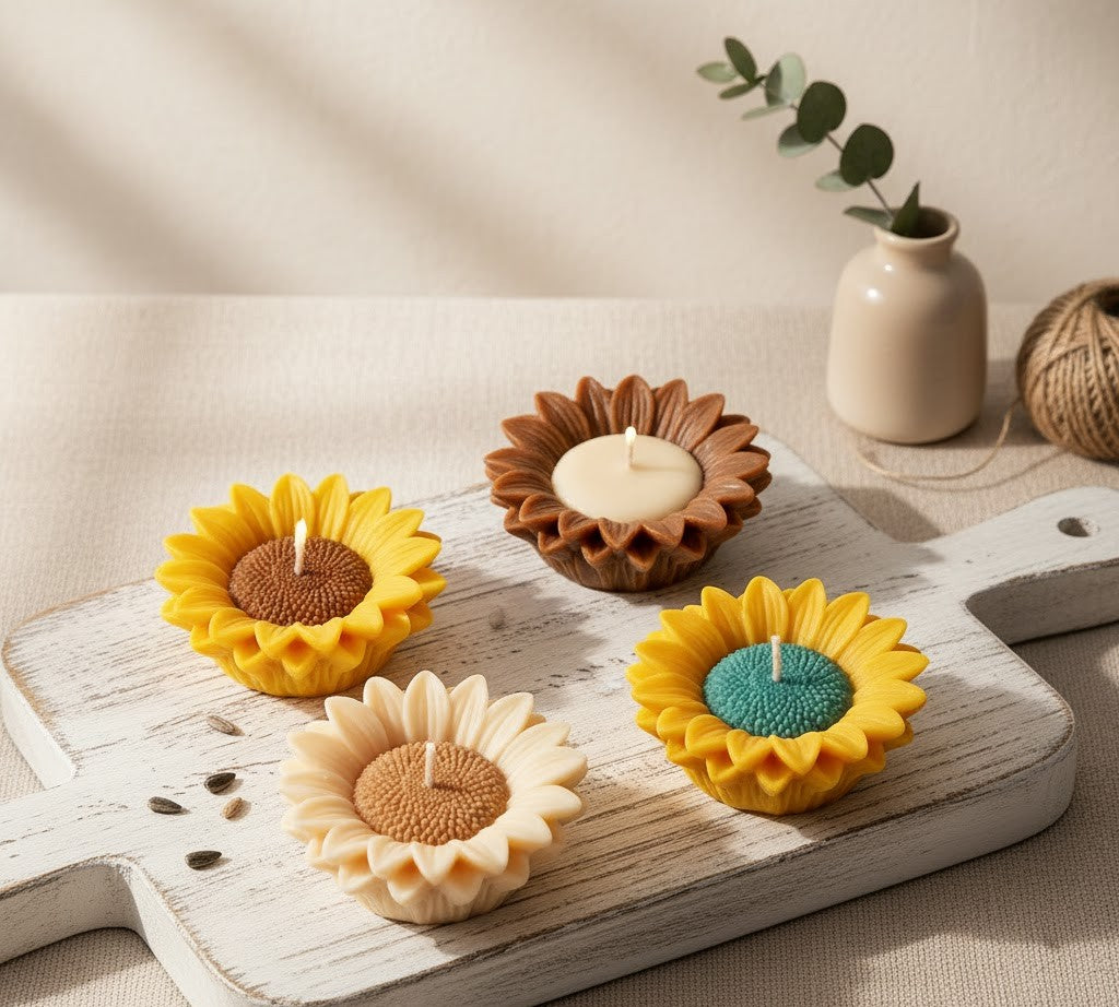 Earthnest Daisy Candle | Handcrafted Soy Wax | 4 Scents & 3 Pack Sizes