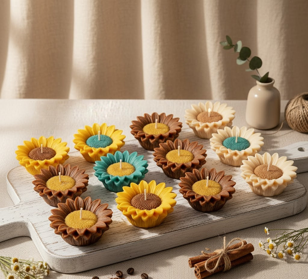 Earthnest Daisy Candle | Handcrafted Soy Wax | 4 Scents & 3 Pack Sizes